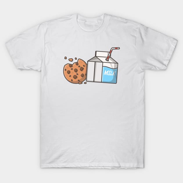 Milk box and chocolate cookies T-Shirt by Catalyst Labs